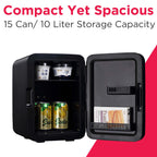 Frigidaire 10L 15-Can Mini Personal Fridge – Black Stainless product image 2