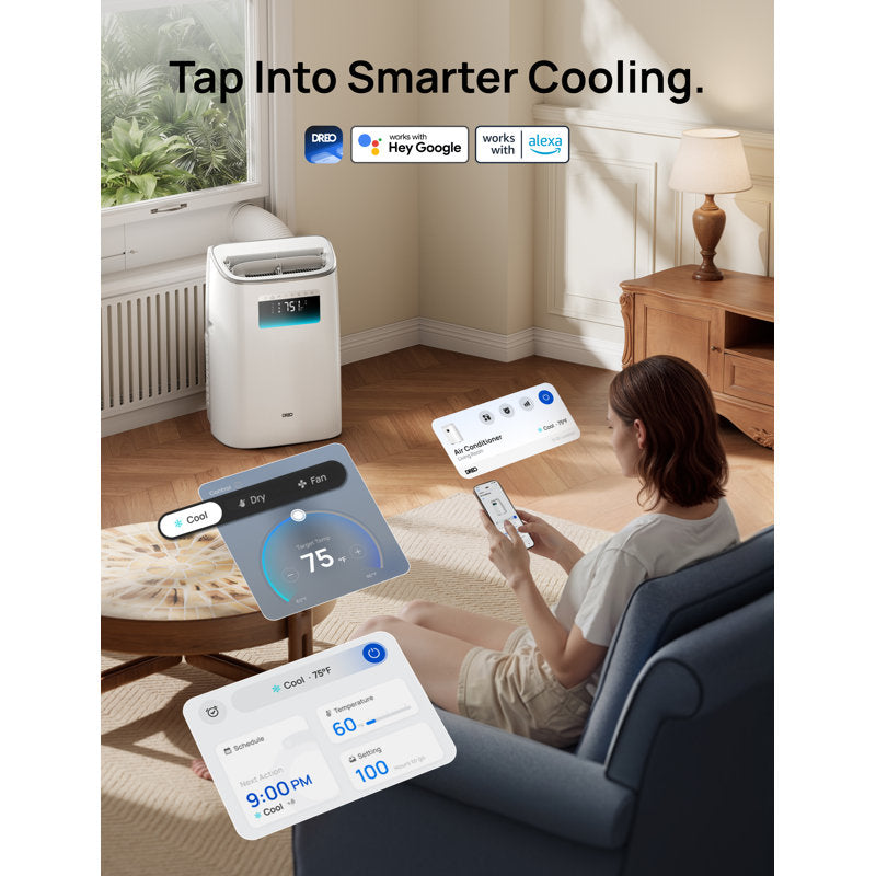 Dreo DR-HAC012S 8,000 BTU Smart Portable Air Conditioner – White product image 10