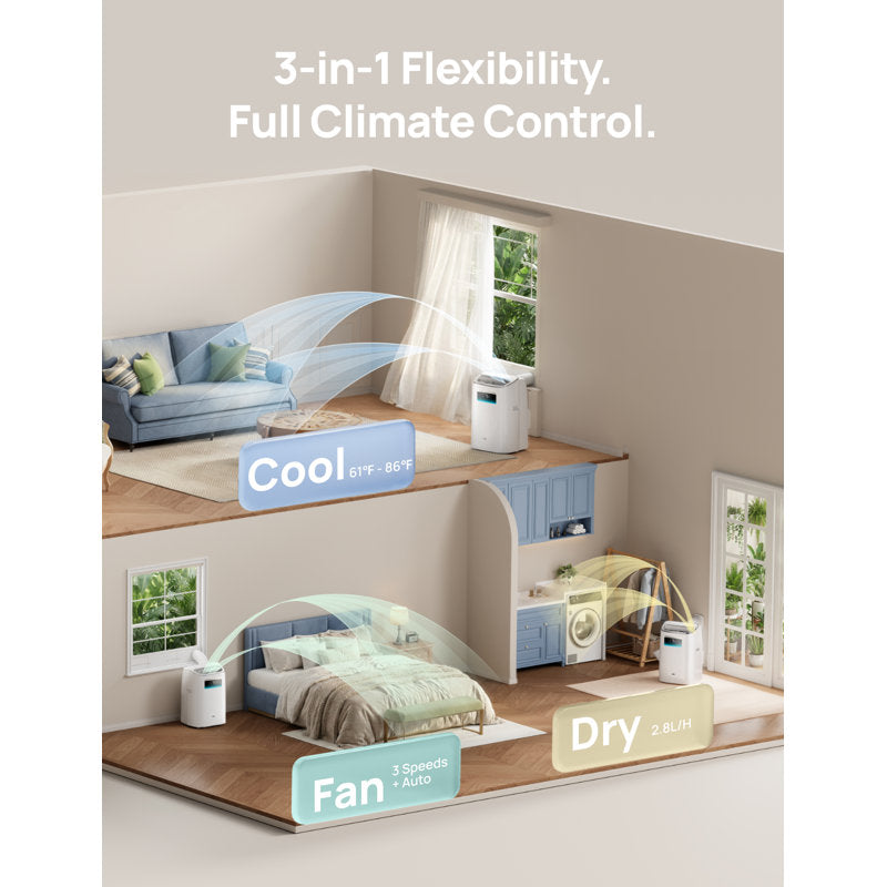 Dreo DR-HAC012S 8,000 BTU Smart Portable Air Conditioner – White product image 8