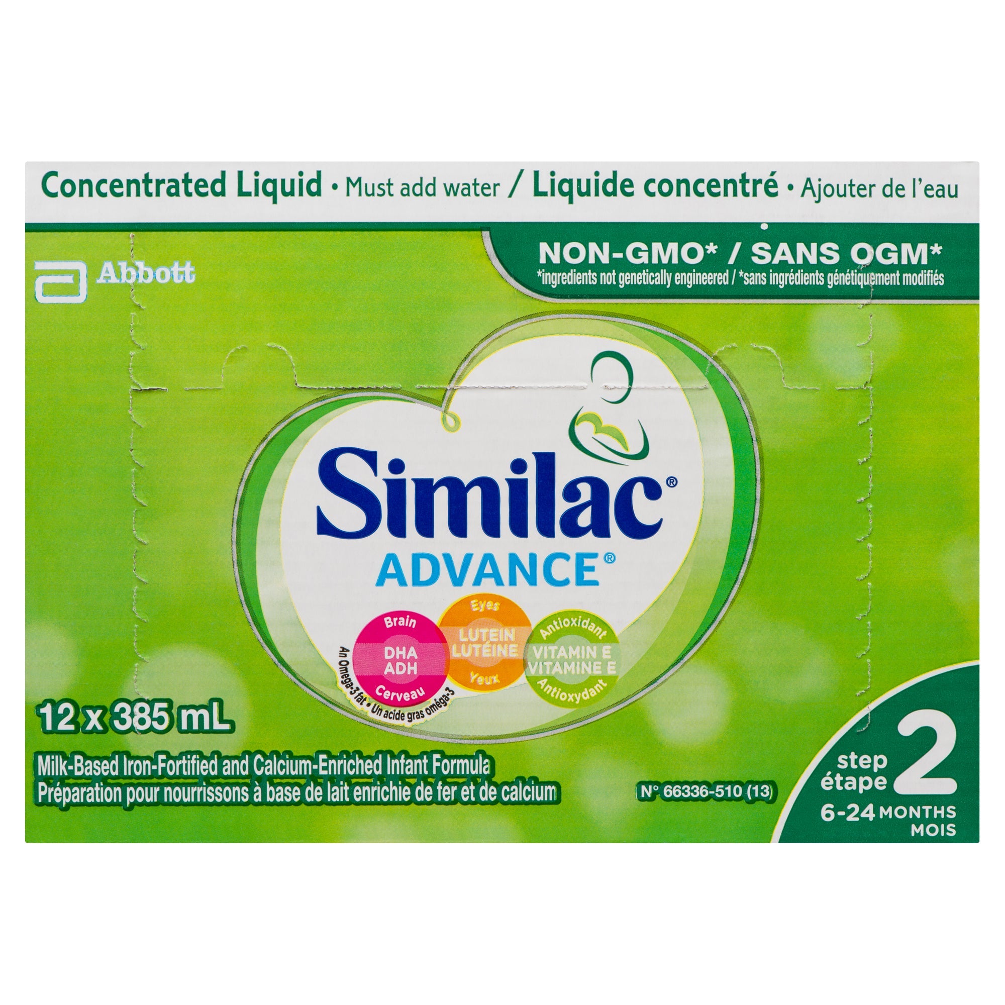 Similac Advance 6-24 Months Milk-Based and Calcium-Enriched Infant Formula, 12-Pack, 385-ml