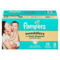 Pampers Swaddlers Diapers, Size 3, 74-Pack