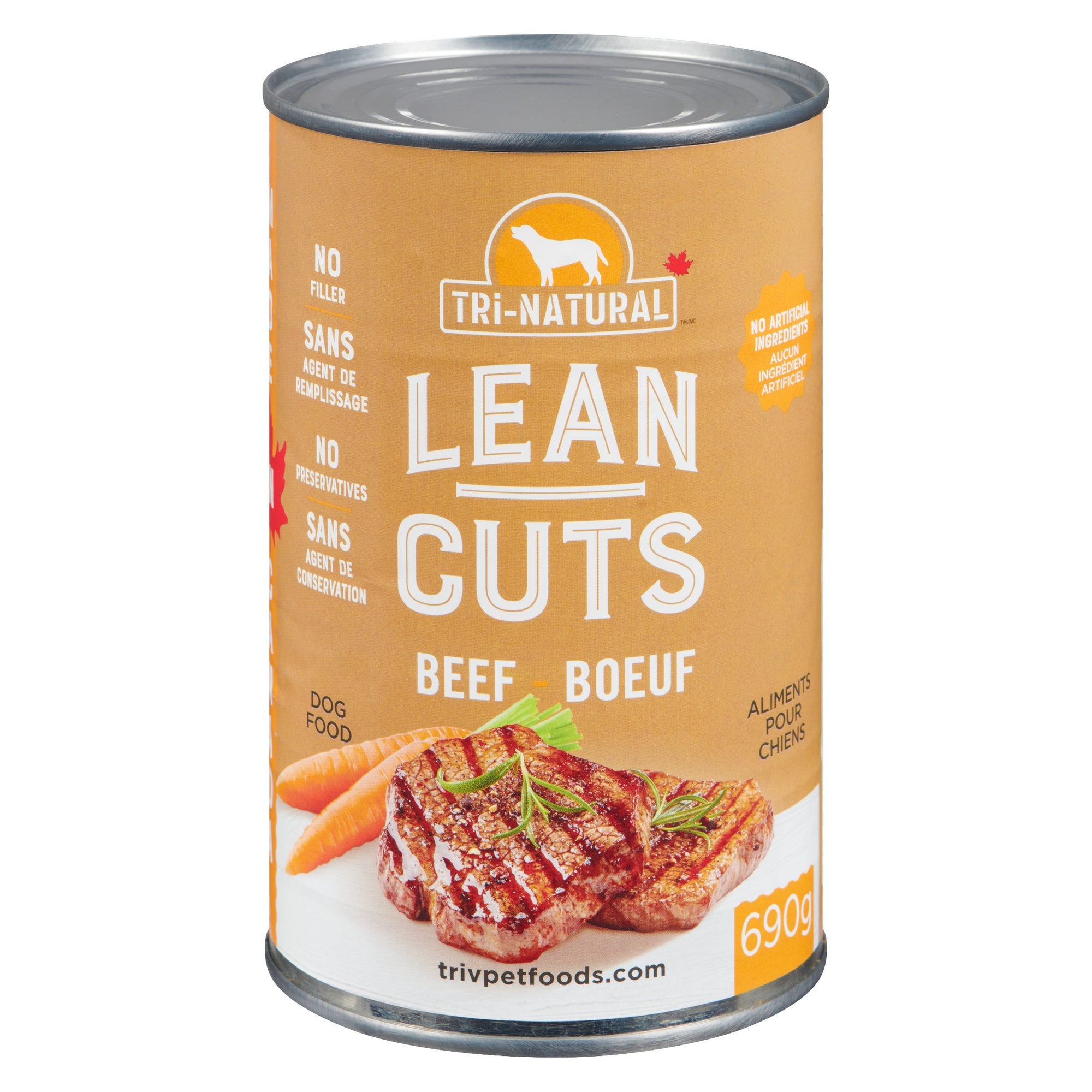 Lean Cuts Beef Wet Dog Food, 690-g
