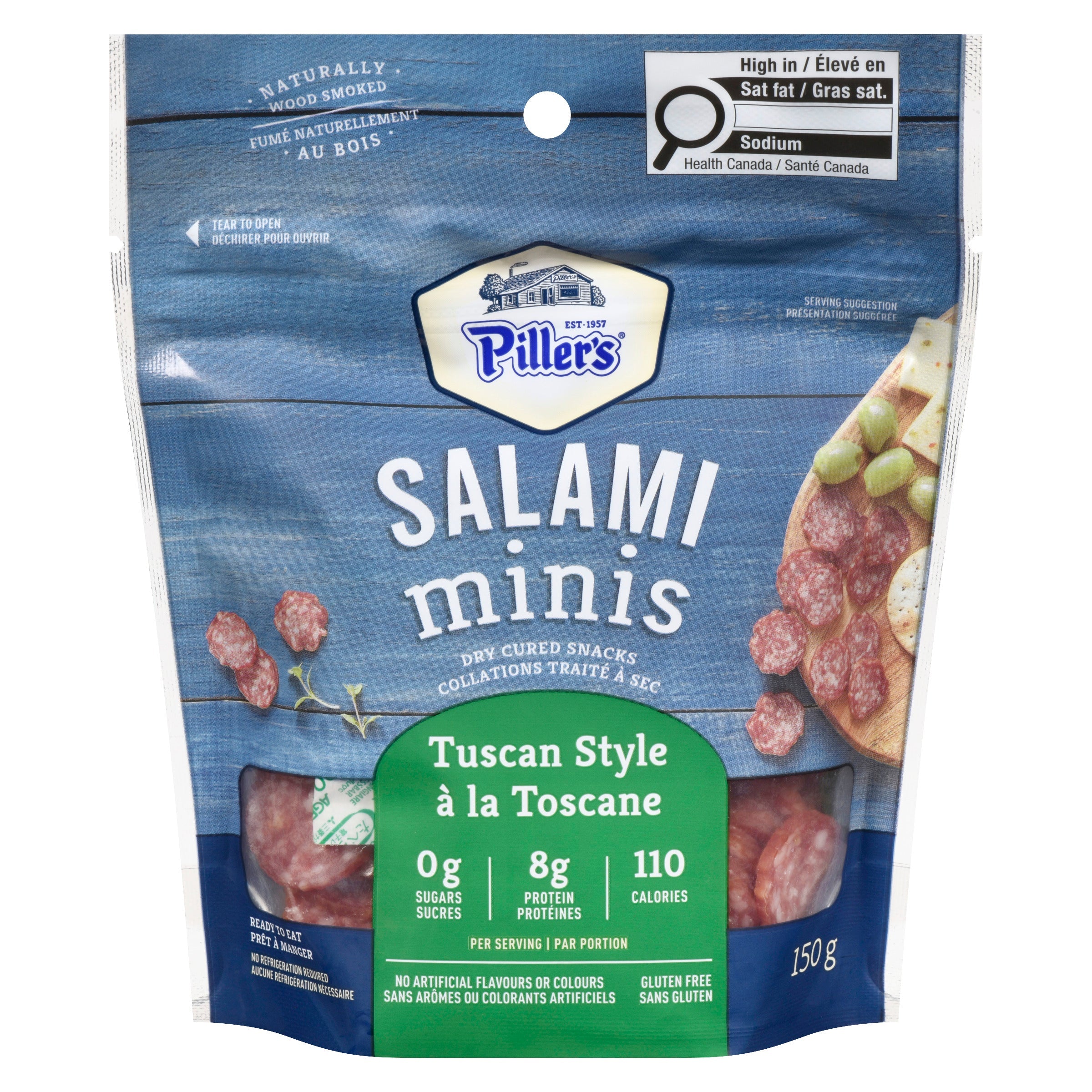 Piller's Dry Cured Snacks Salami Minis Tuscan Style, 150 g
