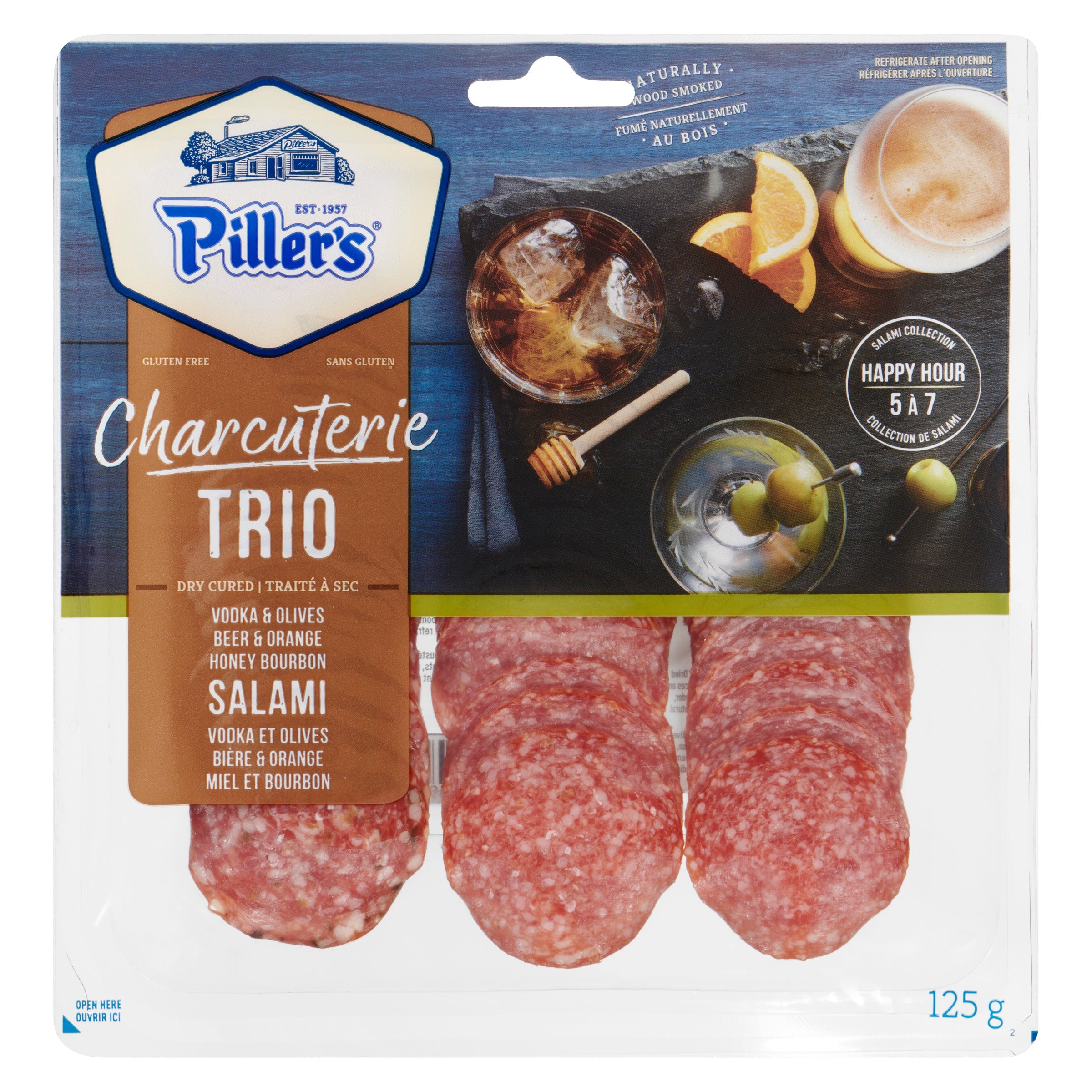 Piller's Charcuterie Trio Happy Hour Salami Collection, 125 g