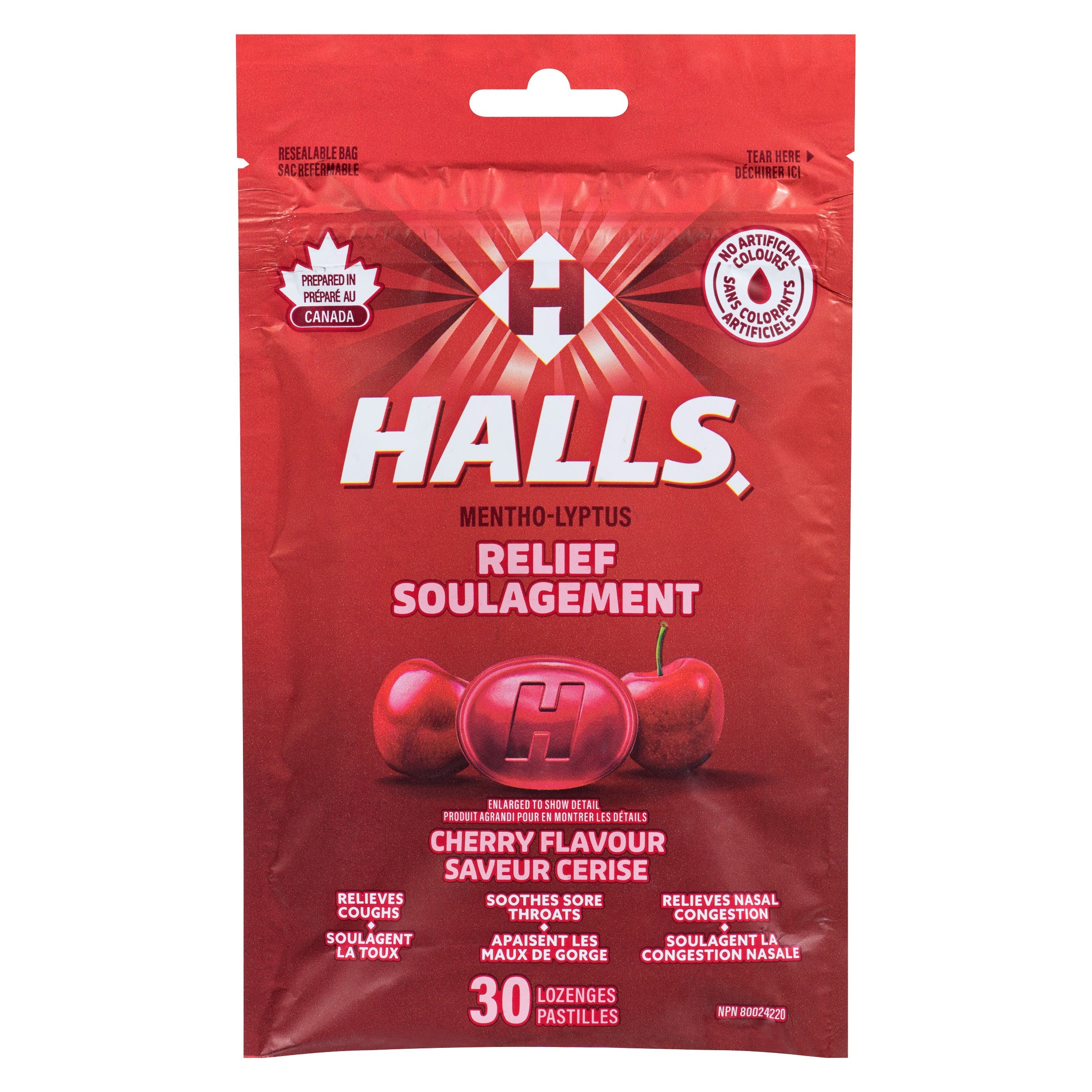 Halls Relief Cherry Lozenges - 30pk.