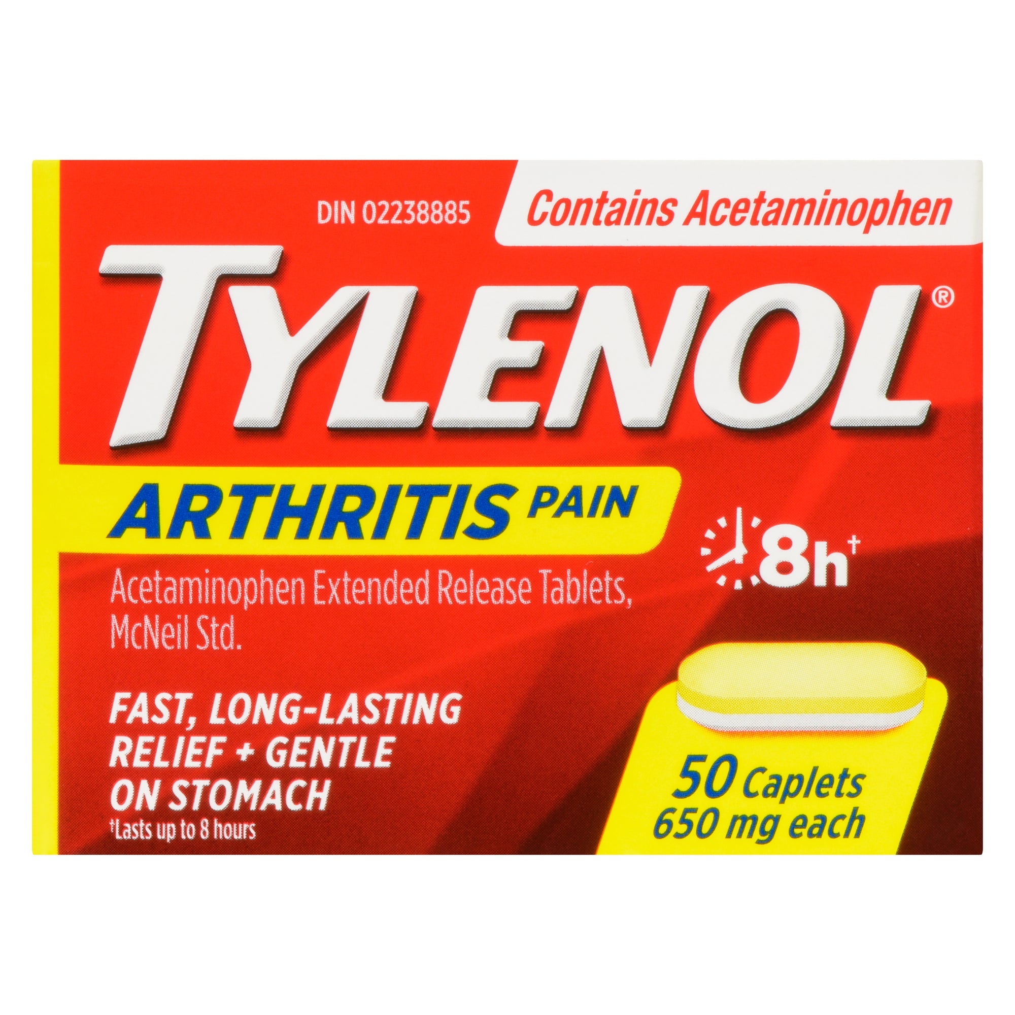 Tylenol Arthritis Pain Relief Caplets, 650-mg, 50-Pack
