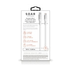 Soar Braided USB-C To Lightning Cable, White, 10-ft.