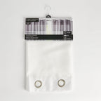 HomeStyles Faux Silk Curtain with Grommets, White, 52-in x 84-in.