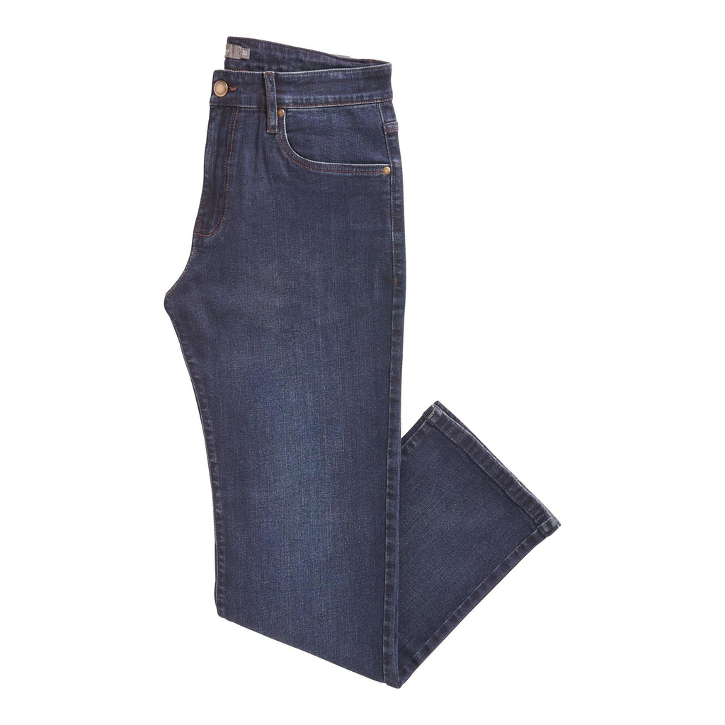 Pantalon de denim à coupe décontractée couleur bleu foncé Mountain Ridge pour hommes - 30 à 42
