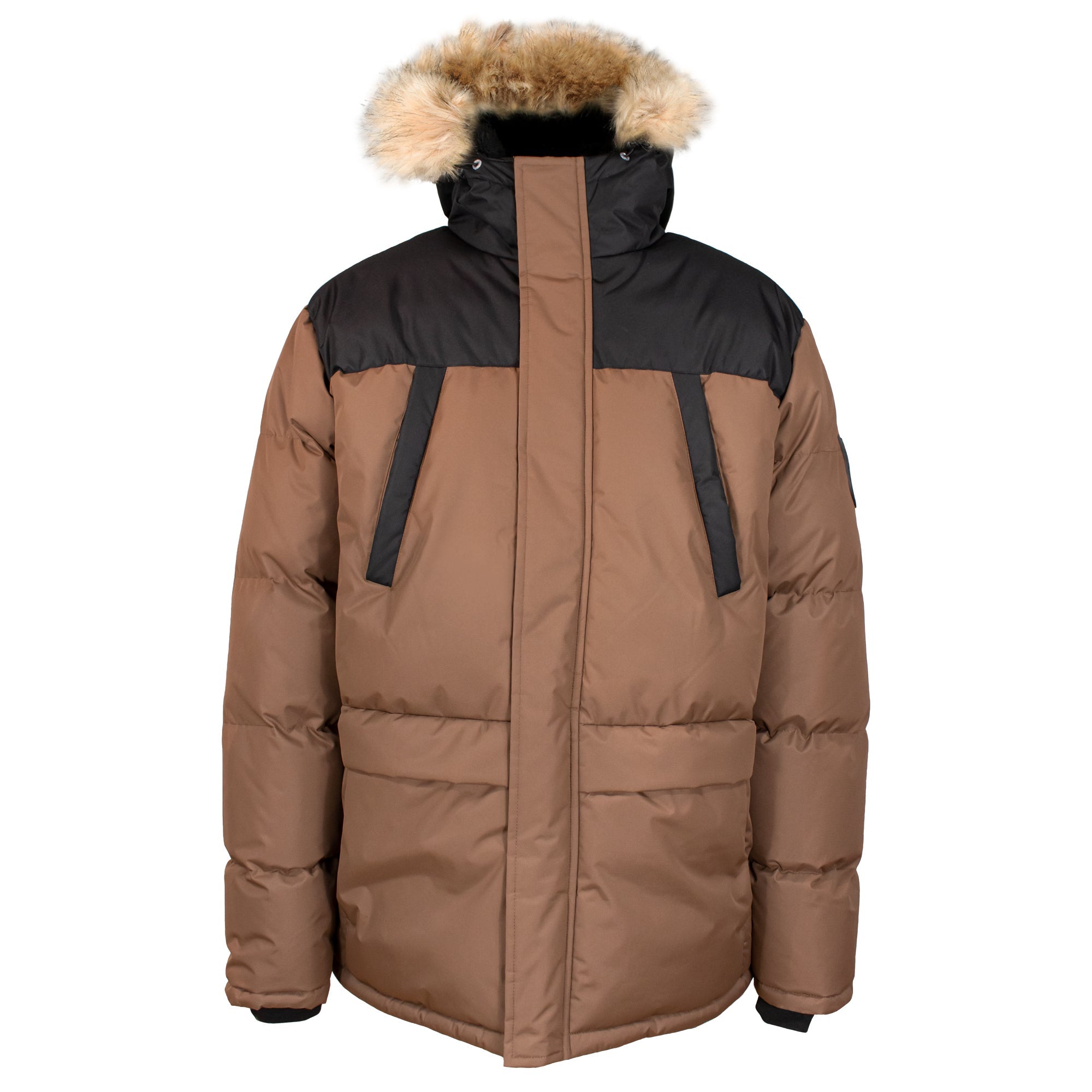Mountain Ridge Men's North Country Winter Parka with Faux Fur Lined Hood