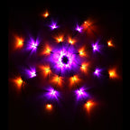 32 LED Spider Web Net Light, Orange and Purple