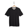 Mountain Ridge T-shirt à manches courtes et col rond pour homme avec poche poitrine, noir