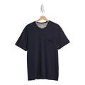 Mountain Ridge T-shirt à manches courtes et col rond pour homme avec poche poitrine, marine