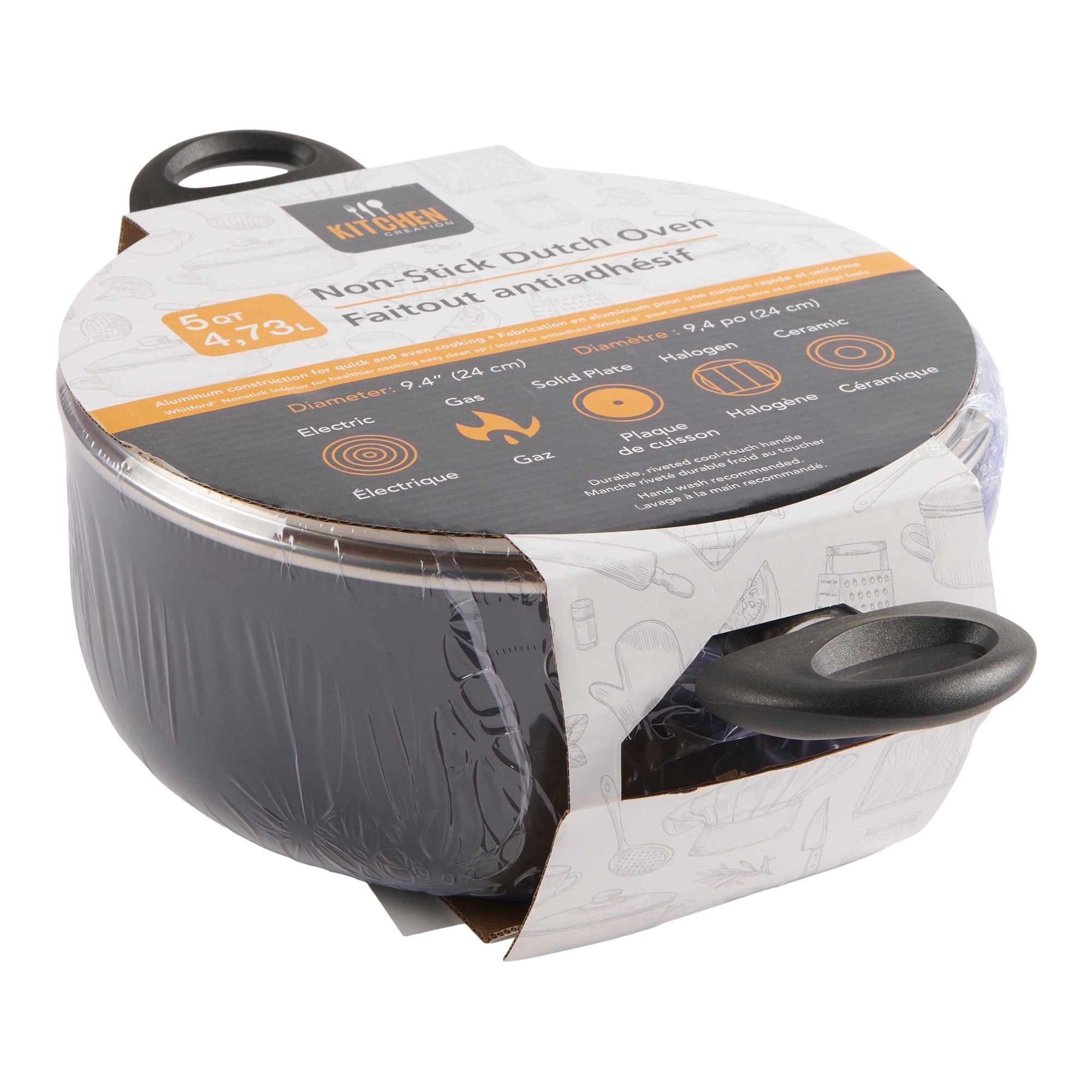 Kitchen Creation Non-Stick Dutch Oven, 5-Qt.