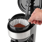 Cafetière à 12 tasses Betty Crocker, noir et argent – 1,9 pte