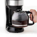 Cafetière à 12 tasses Betty Crocker, noir et argent – 1,9 pte