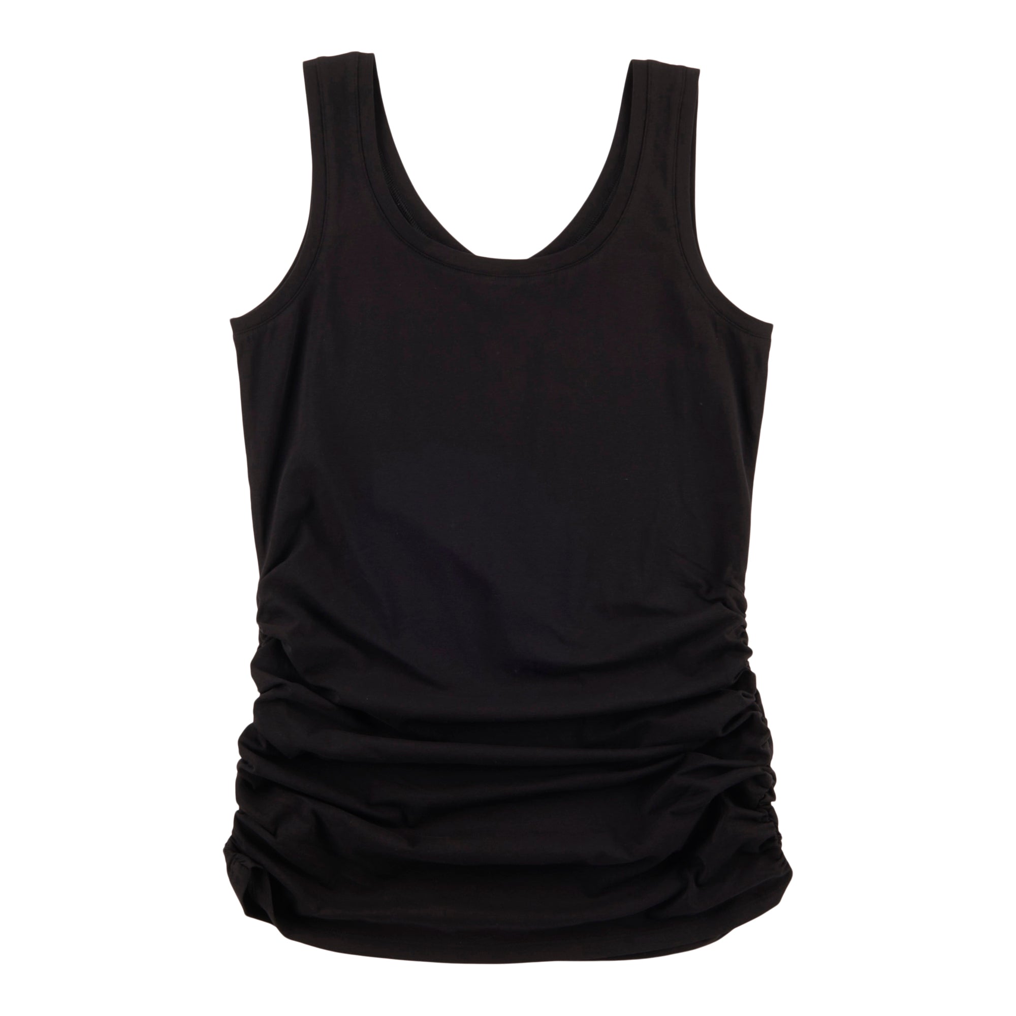 mySTYLE Women's Cool Comfort 2-in-1 Ruched Tank Top