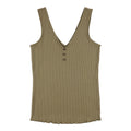 mySTYLE Women's Quest Ribbed Henley Tank