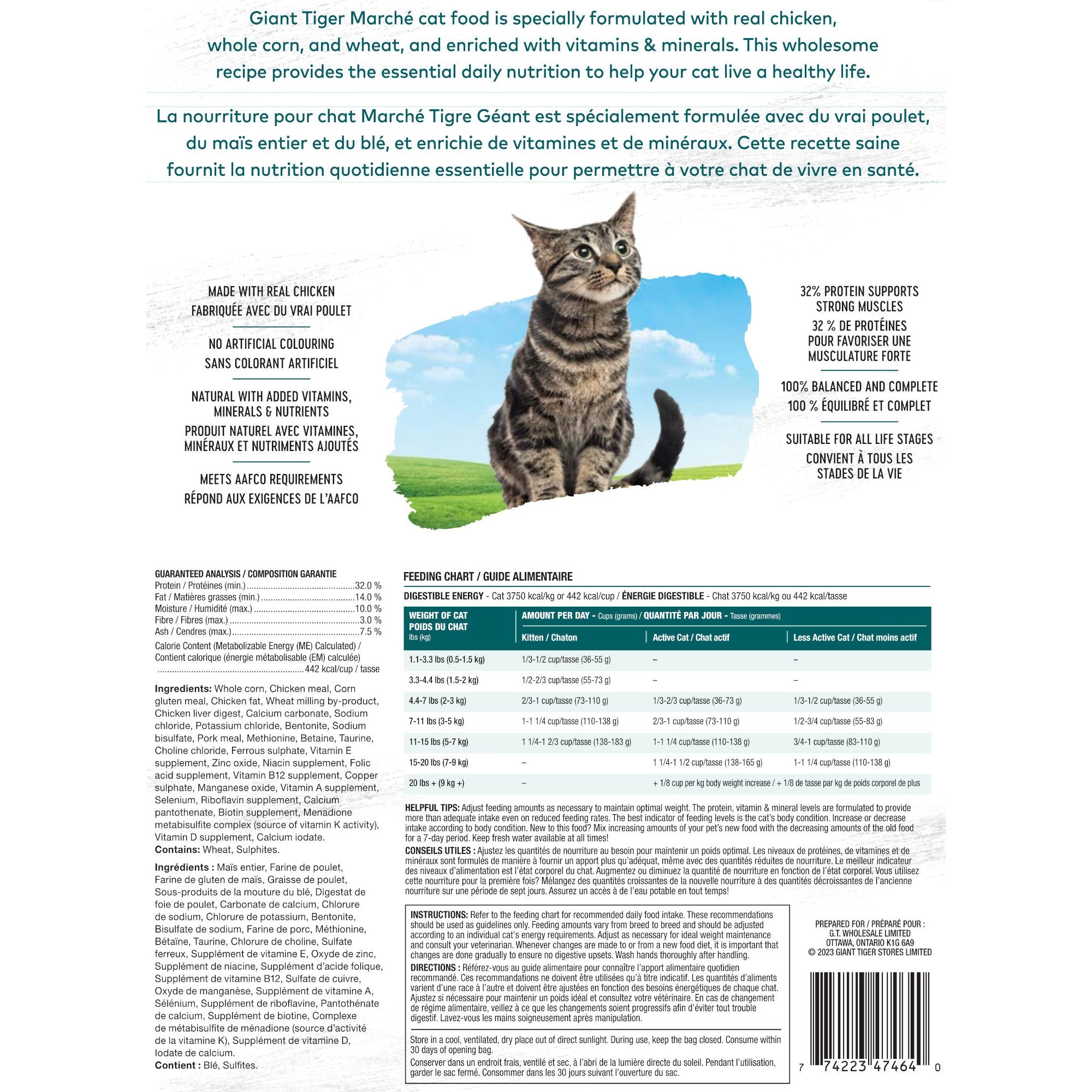 Giant Tiger Marché Premium Cat Food, 2 kg