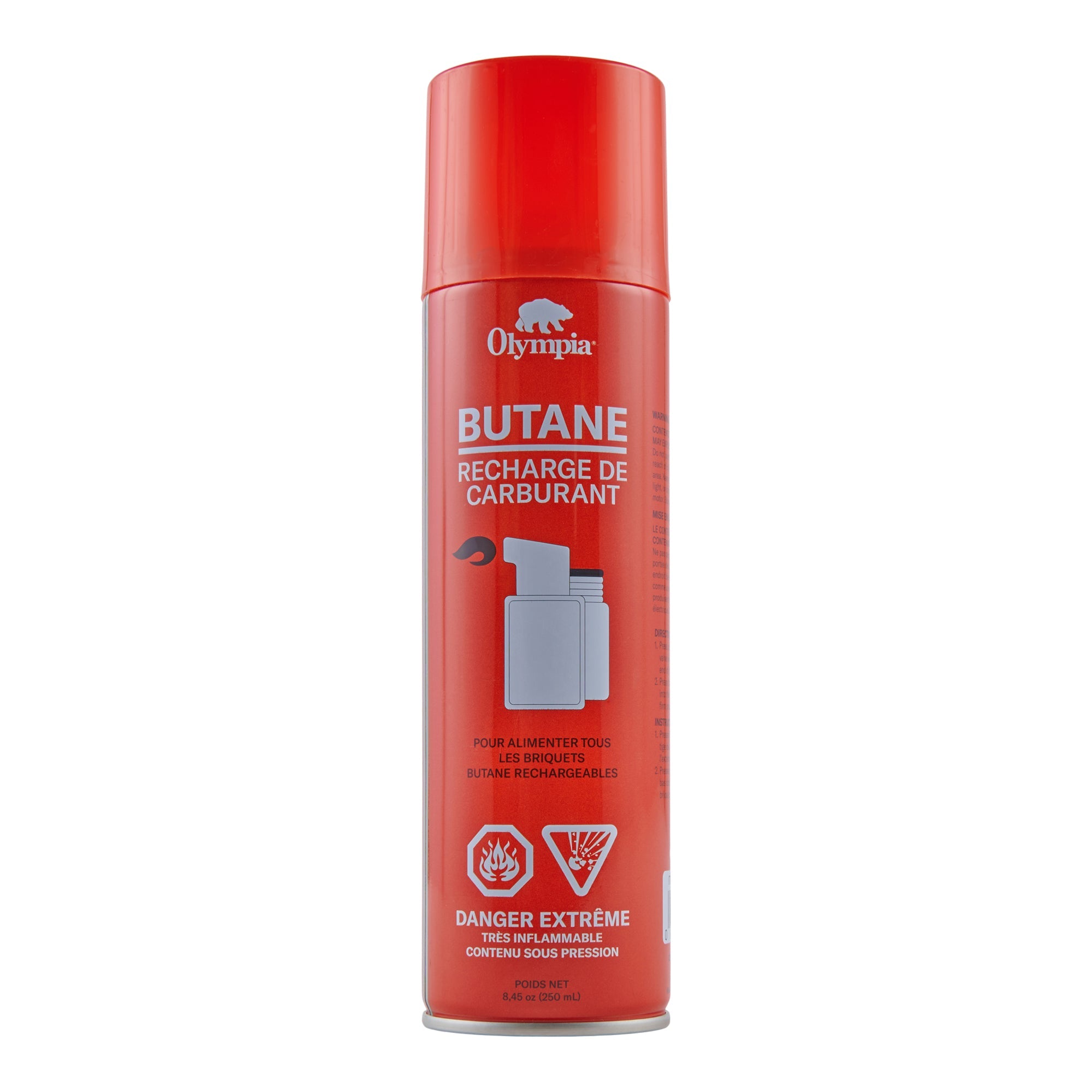 Recharge de carburant, butane Olympia – 250 ml
