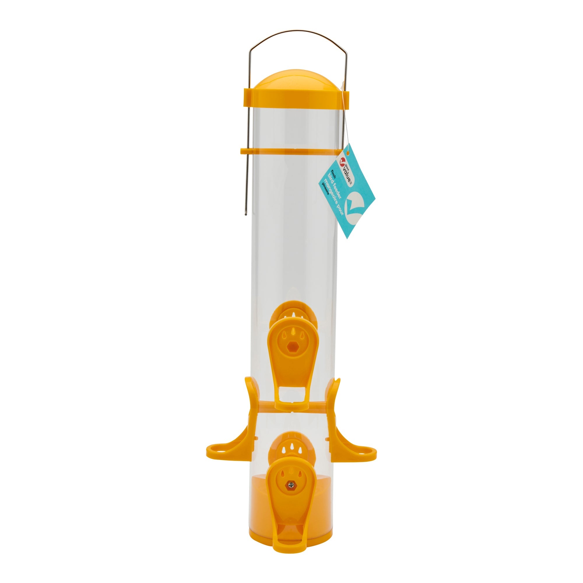 Giant Value Yellow Plastic Bird Feeder