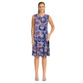 Classic Editions Women's Printed Sleeveless V-Neck Dress