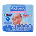 Alokozay Baby Diapers Size 1 ( 2-5 kg), 21-Pack