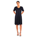 Robe de style patineuse à manches courtes imprimée pour femmes