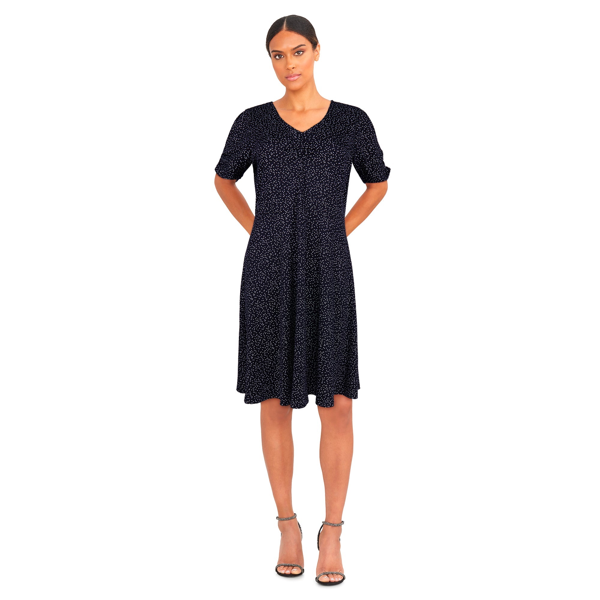 Women's Printed Short Sleeve Skater Dress