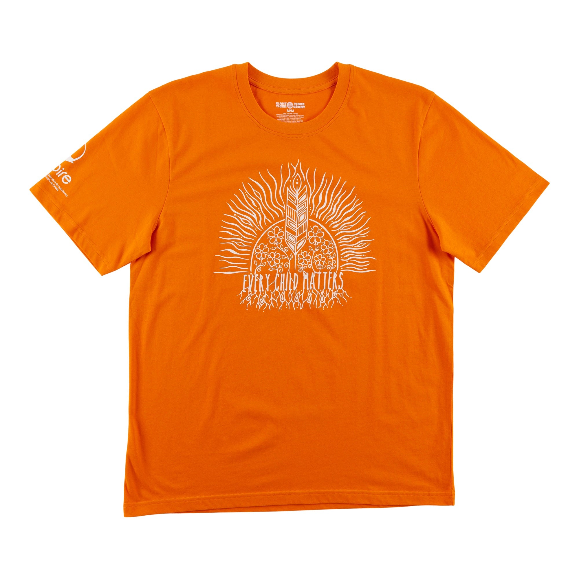 "Every Child Matters" Adult Unisex National Day of Truth and Reconciliation English Orange T-Shirt