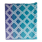 Outdoor Diamond Rug, Blue, 5-ft x 7-ft.