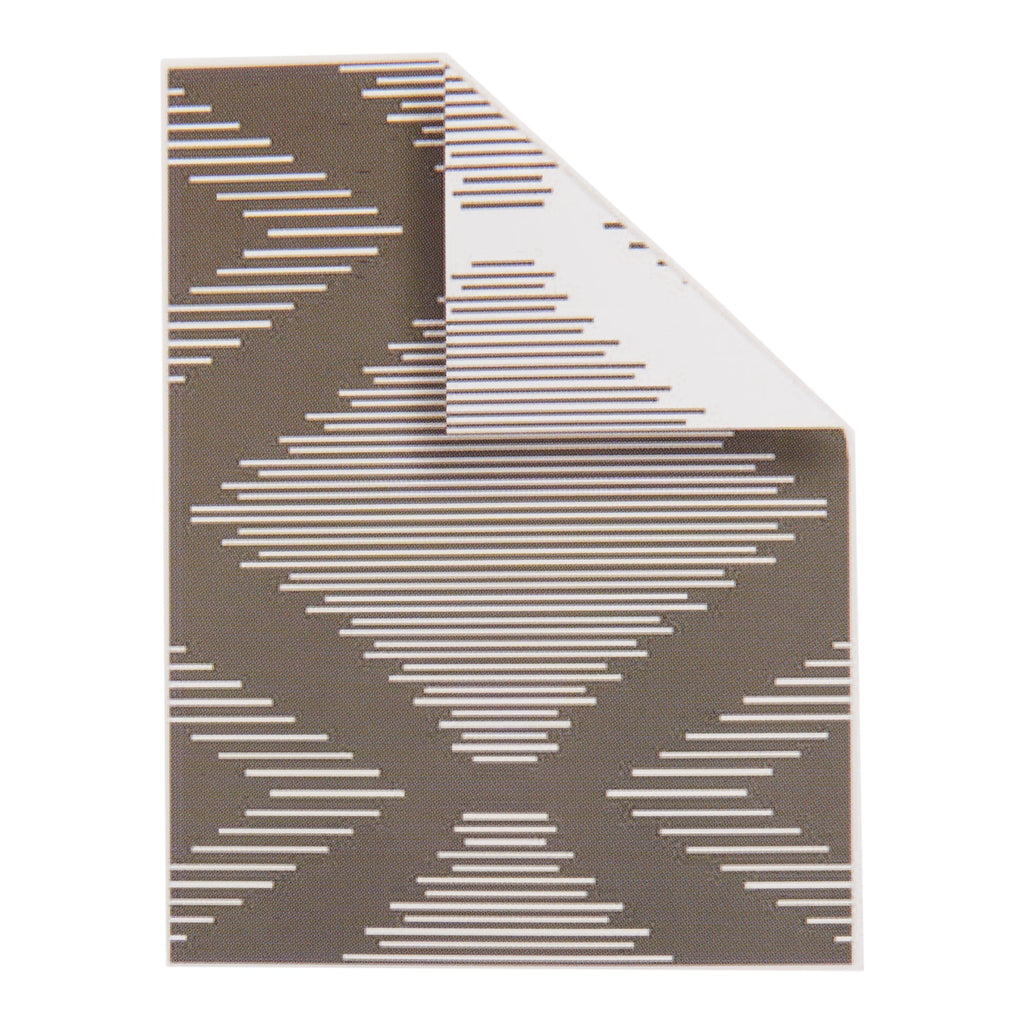 Outdoor Striped Rug, Charcoal/White, 5-ft x 7-ft.