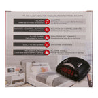 Digital Radio Alarm Clock, Black