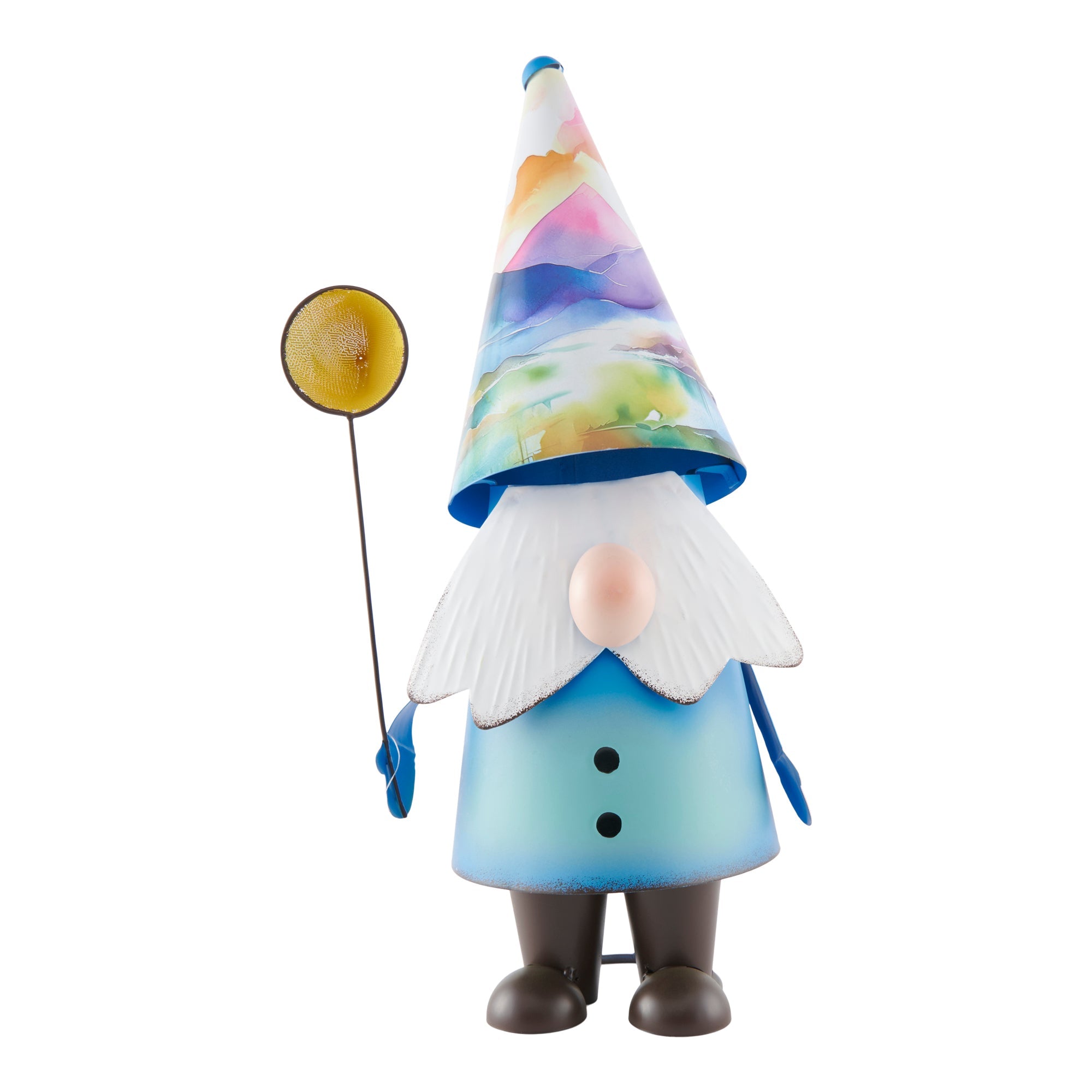 Gnome en métal coloré, 15 po
