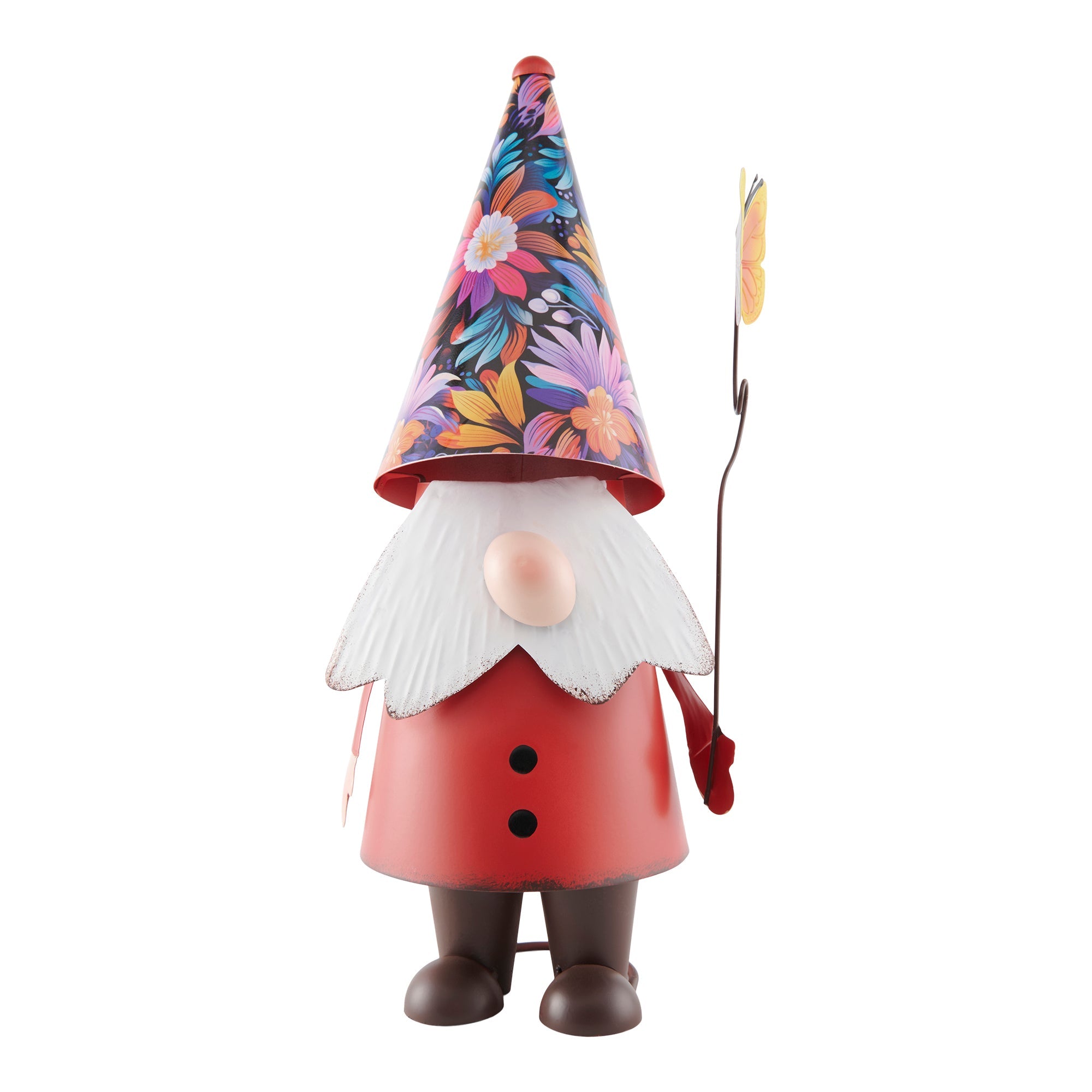 Gnome en métal coloré, 15 po