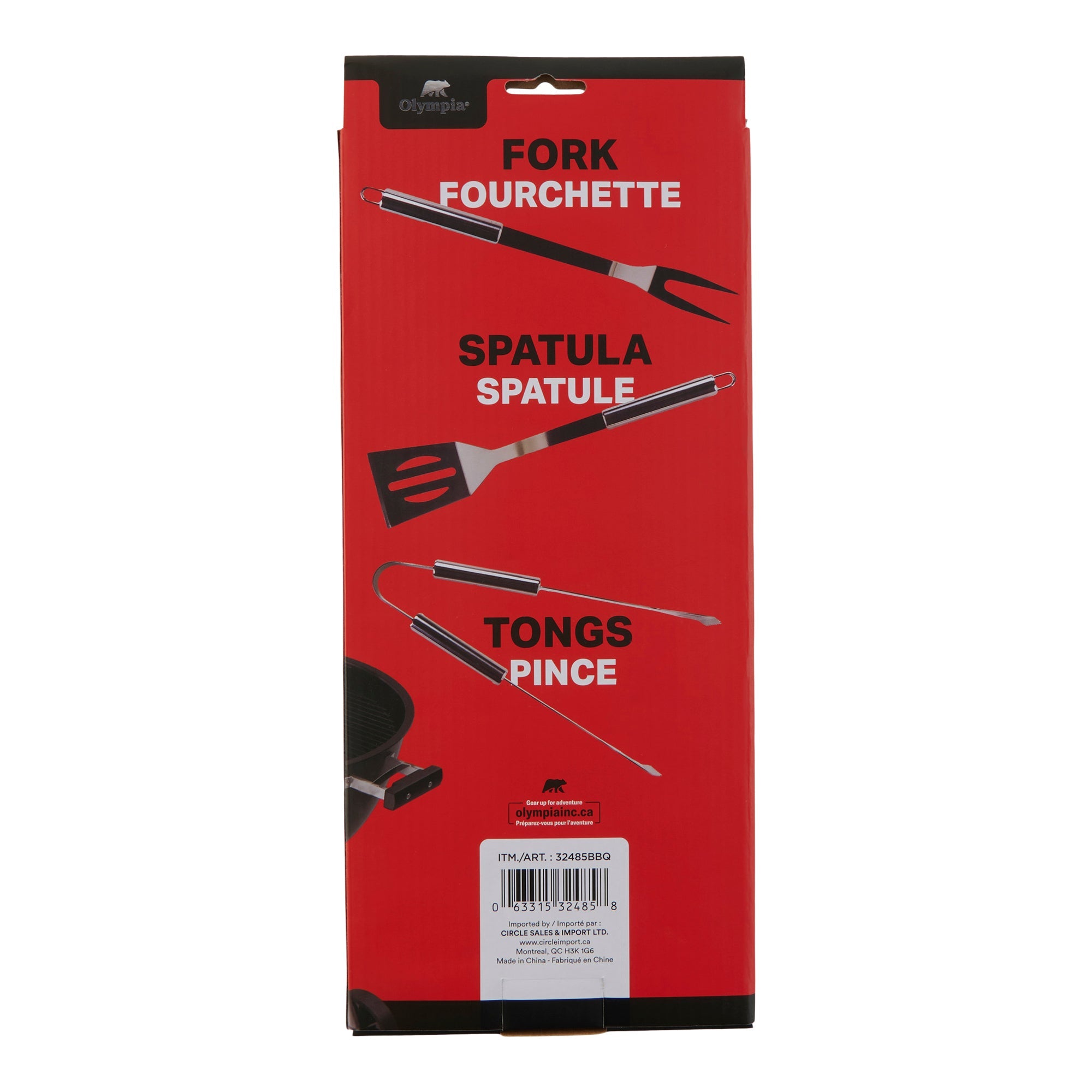 Ens. d'ustensiles pour barbecue Olympia, 3 pièces