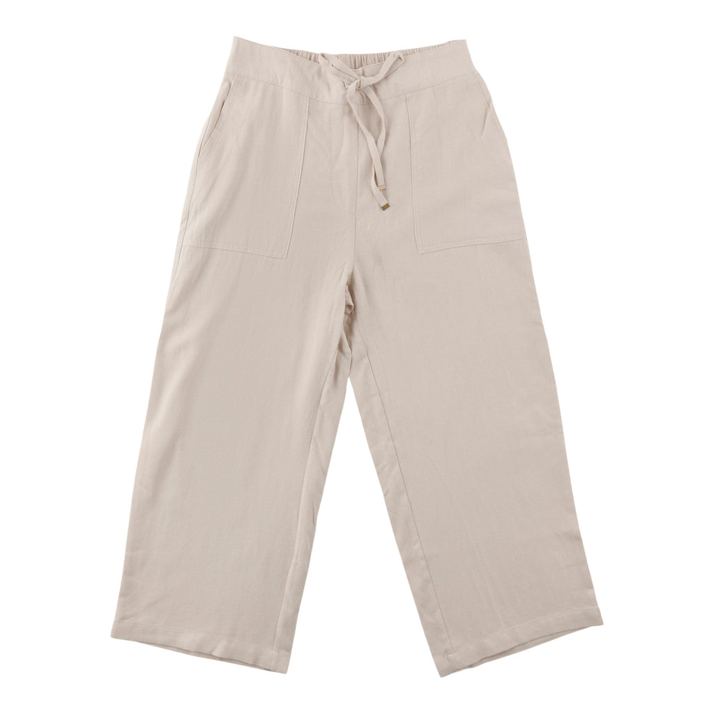 Pantalon écourté à jambe droite en mélange de lin mySTYLE pour femmes