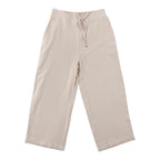 Pantalon écourté à jambe droite en mélange de lin mySTYLE pour femmes