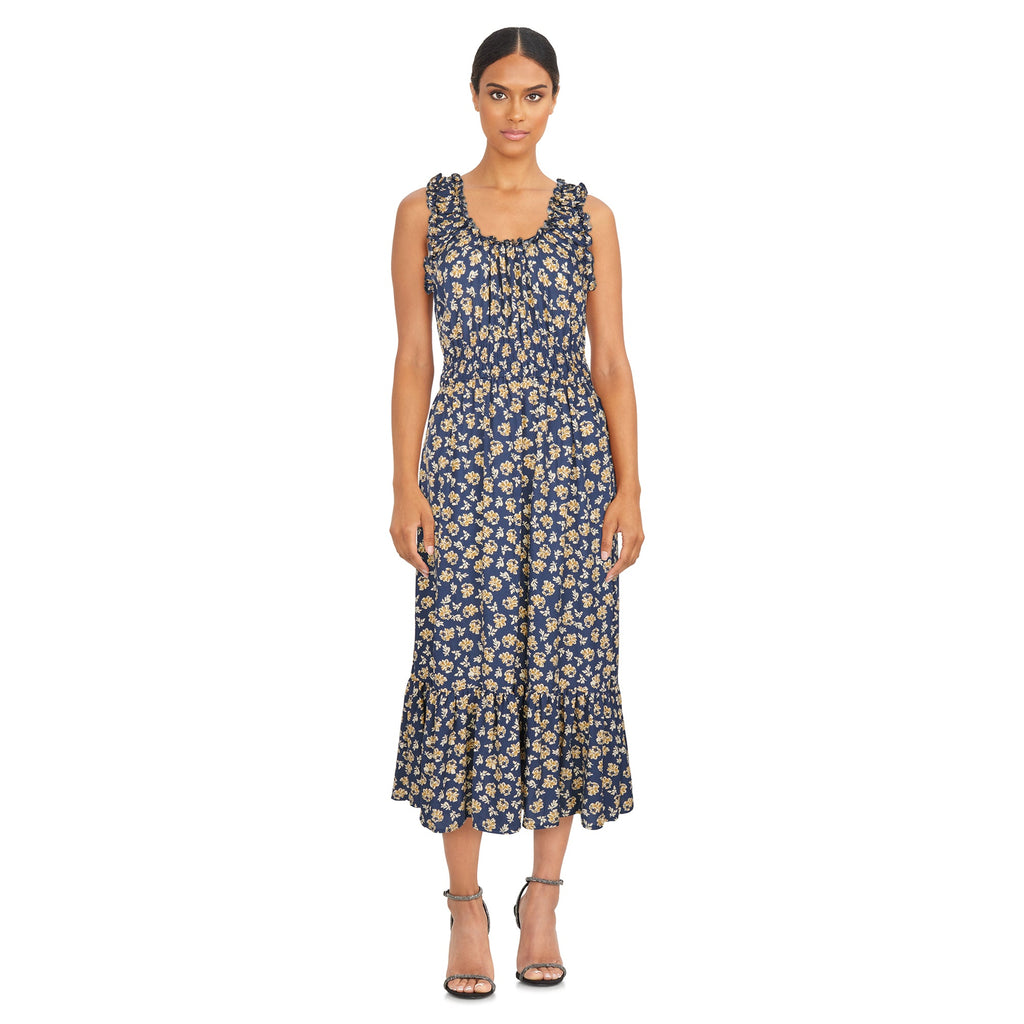 Robe midi étagée à smocks mySTYLE pour femmes