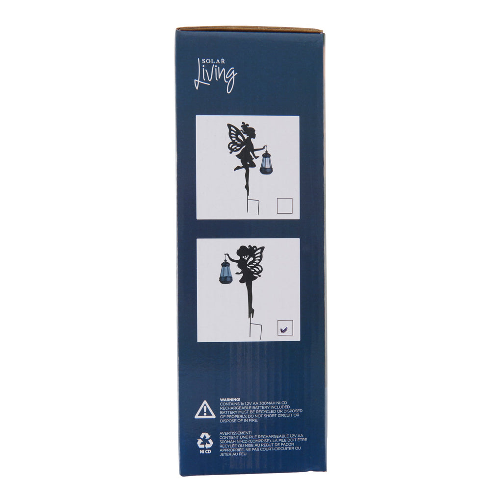Luminaire sur poteau à l'énergie solaire, fée – 10 po x 22 po