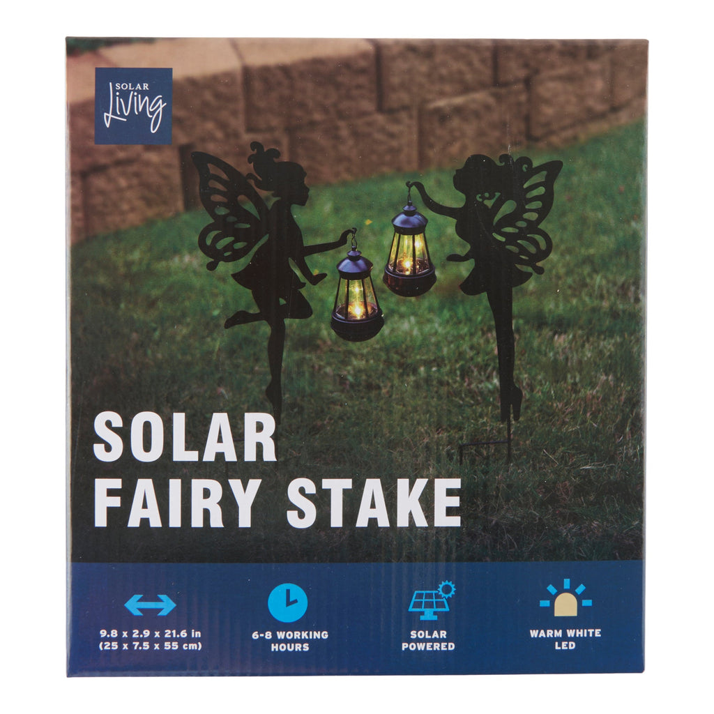 Luminaire sur poteau à l'énergie solaire, fée – 10 po x 22 po