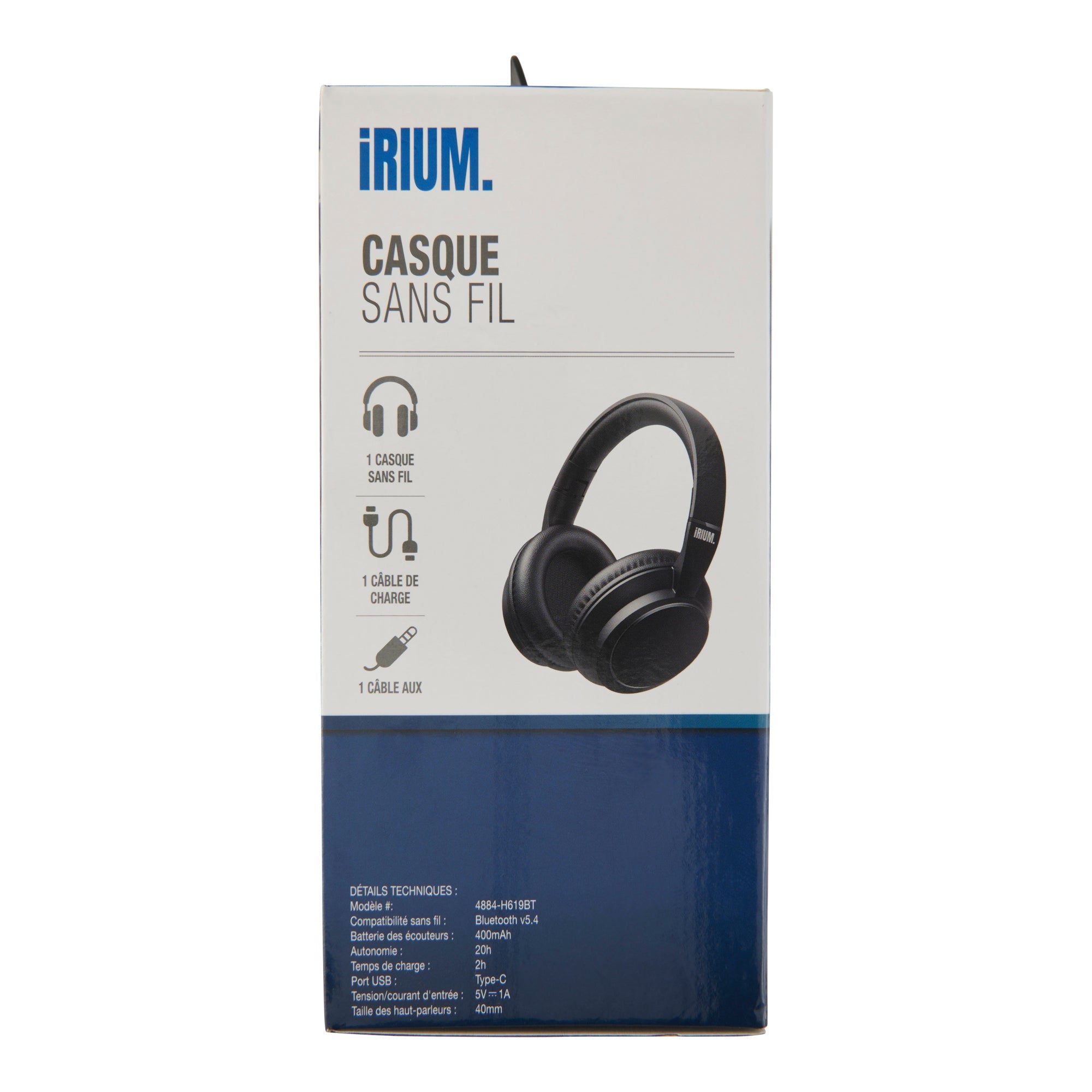 Over-Ear Wireless Headphones, Black