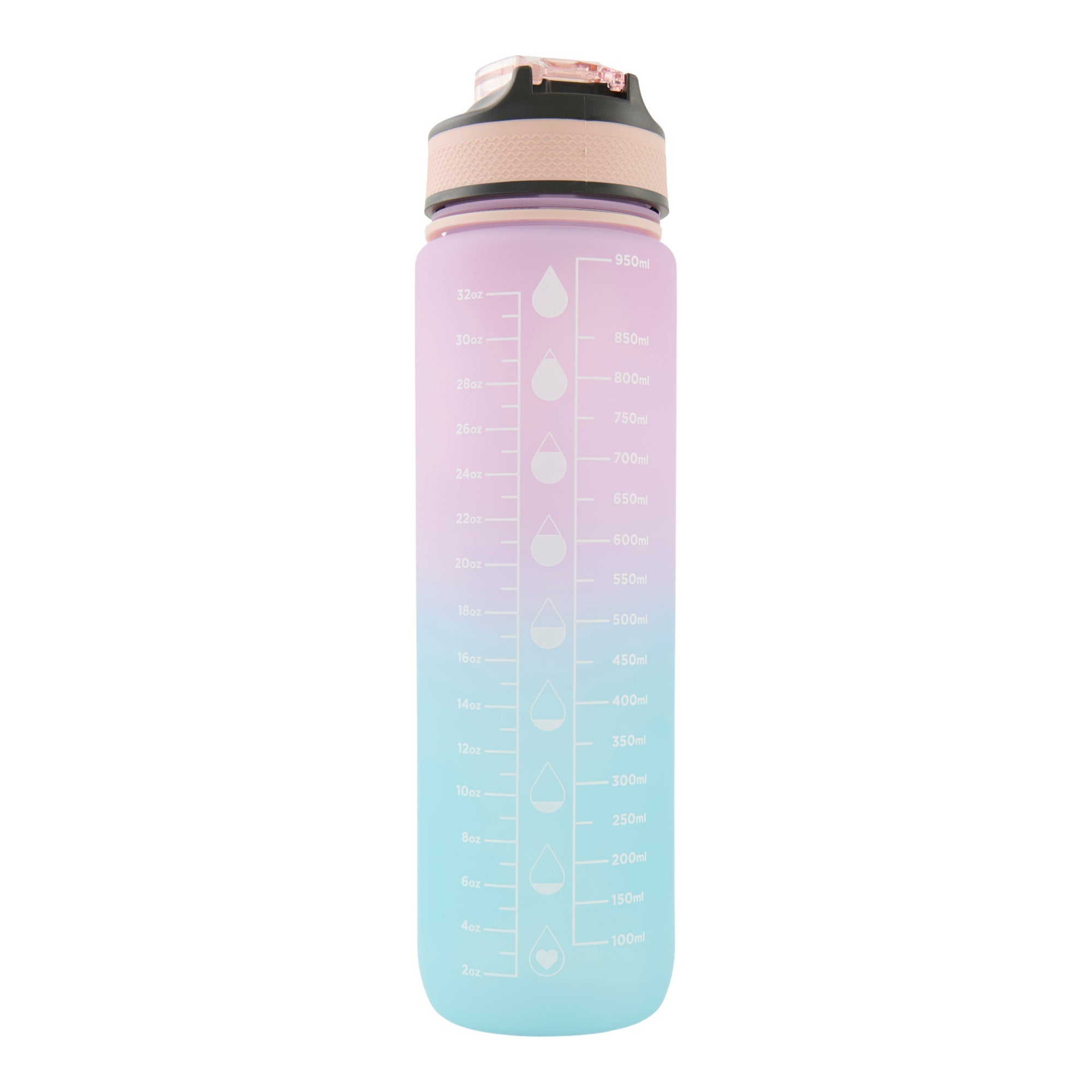 Motivational Water Bottle, English, 32-oz.