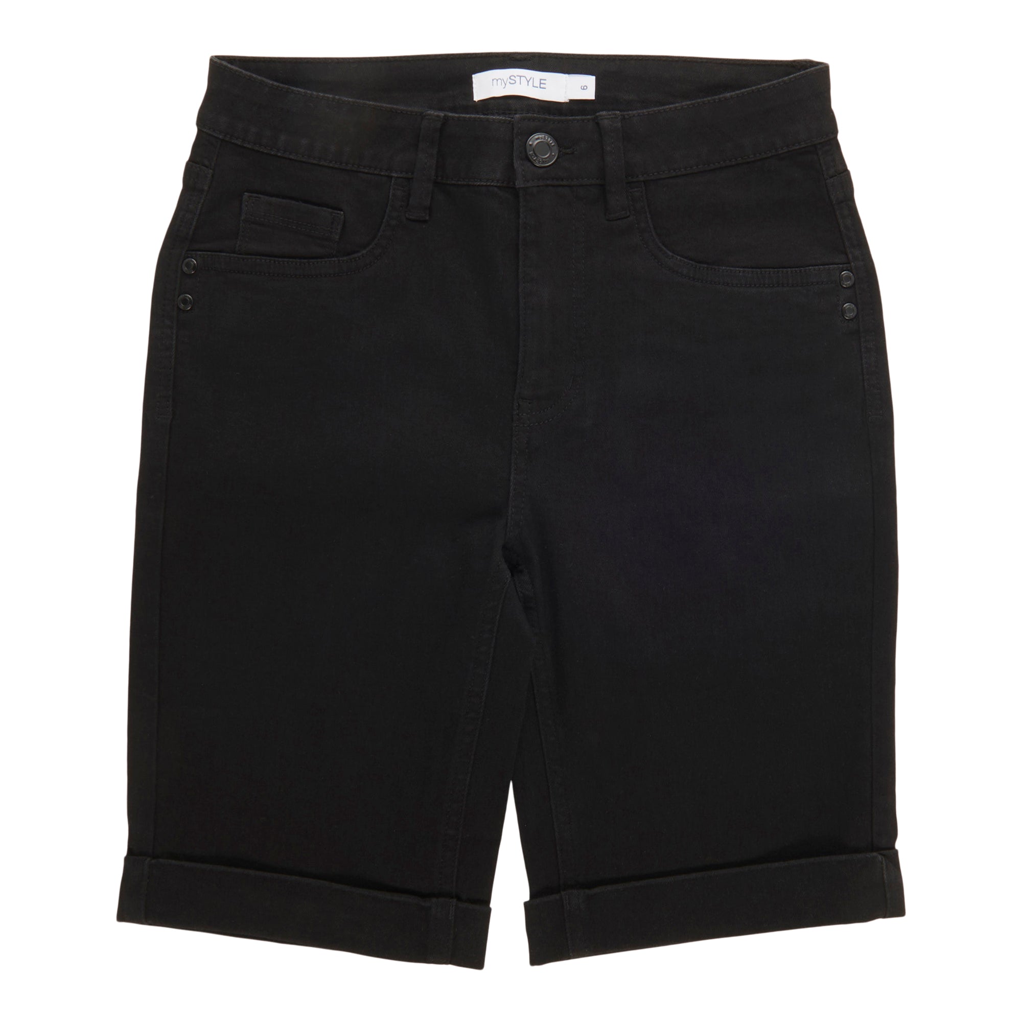 mySTYLE Women's High-Rise Stretch Bermuda Shorts