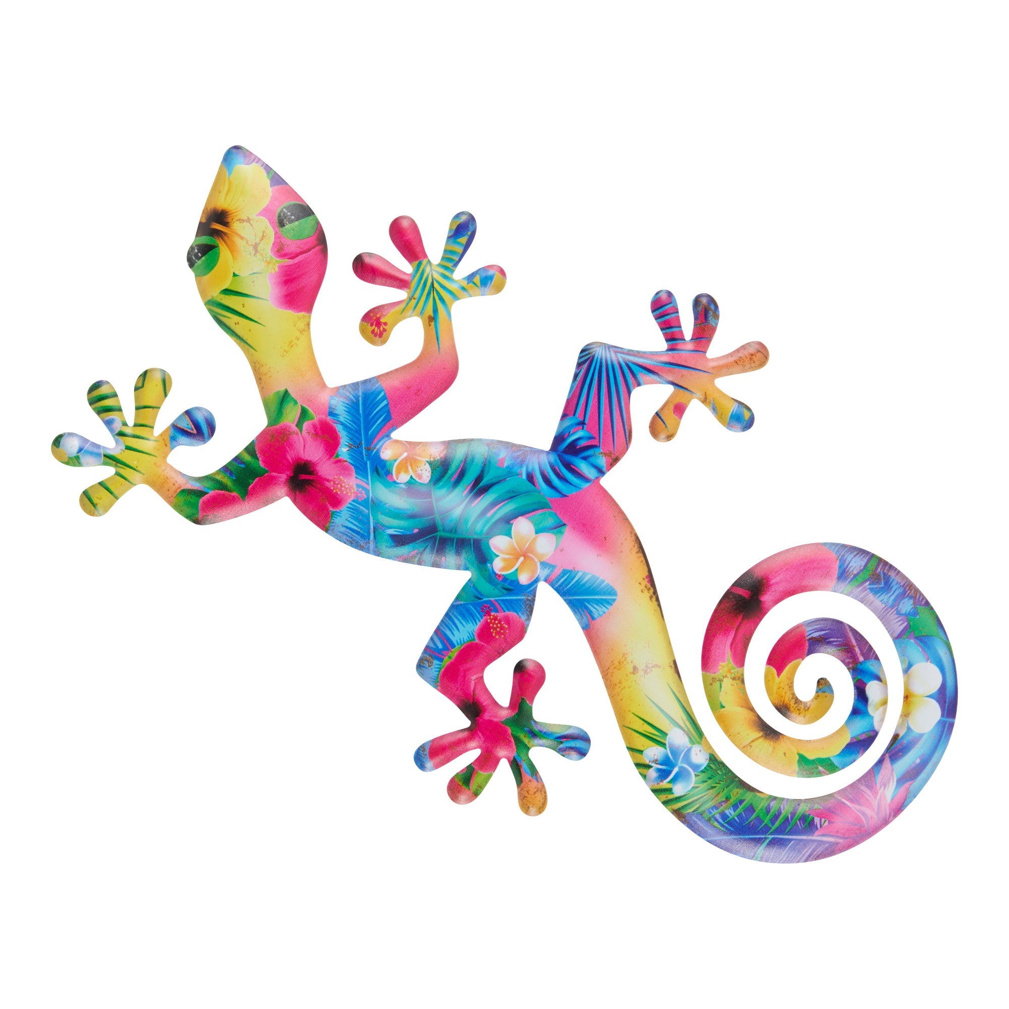 Gecko décoratif en métal à suspendre HomeStyles, 9,5 po x 15,5 po