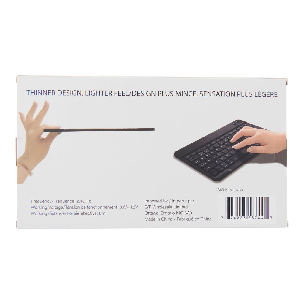 Wireless Keyboard, 10-in x 0.4-in x 6-in.