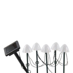 Solar LED Mushroom Stake Lights, 8-in, 5 Pack