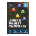 Solar LED Mushroom Stake Lights, 8-in, 5 Pack
