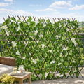 Outdoor Expandable Trellis With Flowers, 72-in x 36-in.