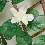 Outdoor Expandable Trellis With Flowers, 72-in x 36-in.
